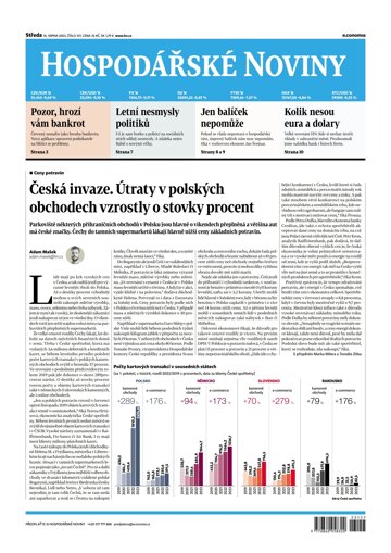 Obálka e-magazínu Hospodářské noviny 157 - 16.8.2023