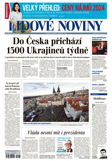 Obálka e-magazínu Lidové noviny 26.2.2024