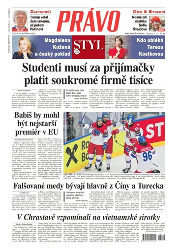 Obálka e-magazínu Deník Právo 20.5.2025