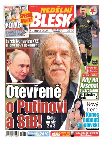 Obálka e-magazínu Nedělní Blesk 31.8.2025