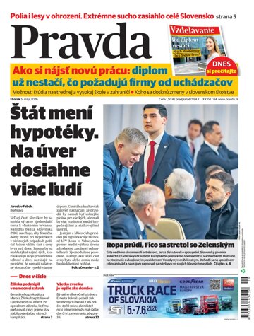 Obálka e-magazínu Pravda 5. 5. 2026