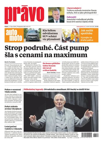 Obálka e-magazínu Deník Právo 2.10.2026