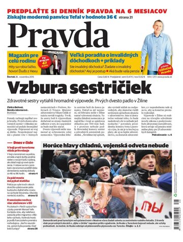 Obálka e-magazínu Pravda 26.11.2015
