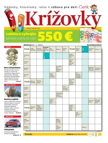 Obálka e-magazínu Krížovky 4.2.2017