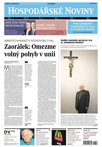 Obálka e-magazínu Hospodářské noviny 056 - 20.3.2017