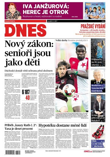 Obálka e-magazínu MF Dnes 3.4.2017