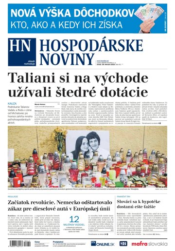 Obálka e-magazínu Hospodárske noviny 28.02.2018