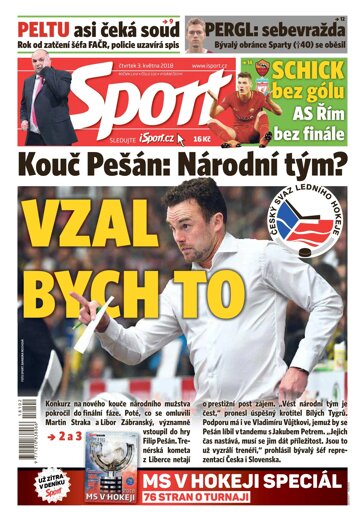 Obálka e-magazínu Sport 3.5.2018