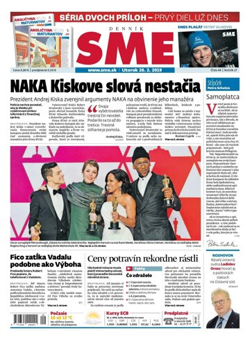 Obálka e-magazínu SME 26.2.2019