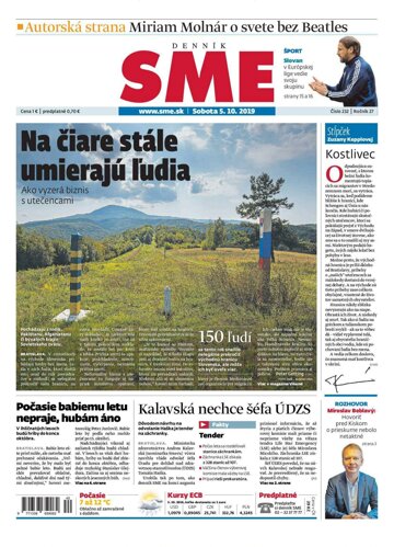 Obálka e-magazínu SME 5.10.2019