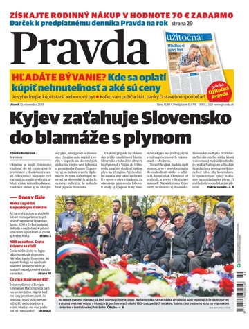 Obálka e-magazínu Pravda 12. 11. 2019