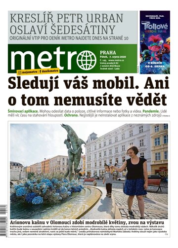 Obálka e-magazínu deník METRO 7.8.2020