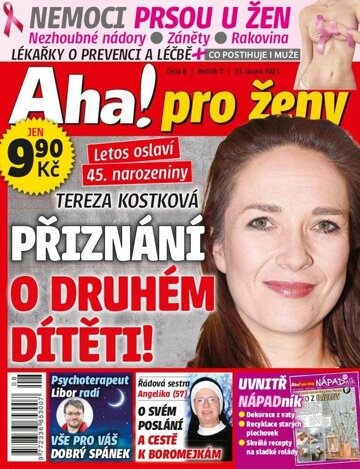 Obálka e-magazínu AHA! pro ženy 8/2021