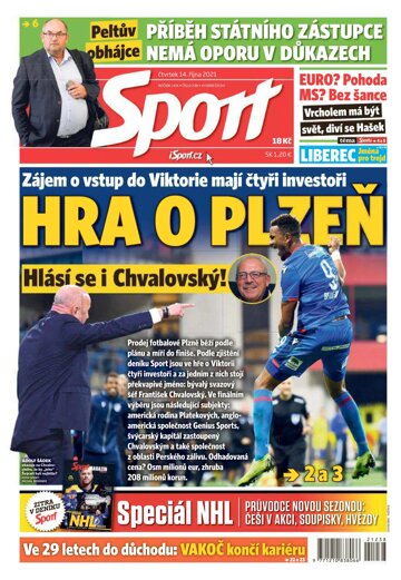 Obálka e-magazínu Sport 14.10.2021