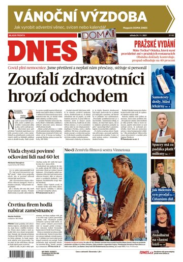 Obálka e-magazínu MF Dnes 24.11.2021