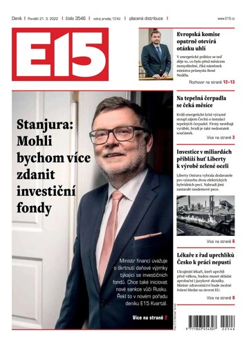 Obálka e-magazínu E15 21.3.2022