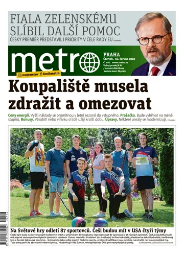 Obálka e-magazínu deník METRO 16.6.2022