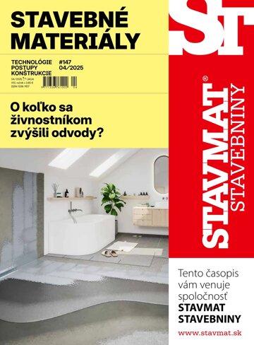 Obálka e-magazínu Stavebné materiály 4/2025