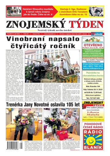 Obálka e-magazínu Znojemský týden 38/2025