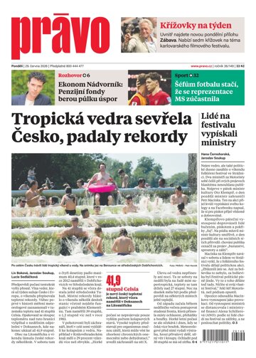 Obálka e-magazínu Deník Právo 29.6.2026
