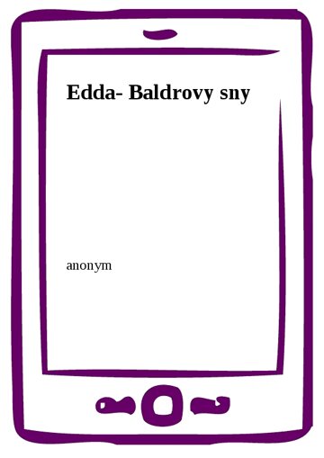 Obálka knihy Edda- Baldrovy sny