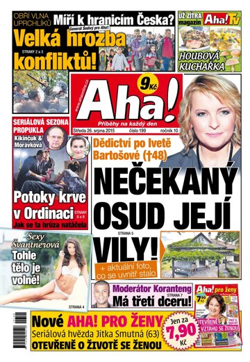 Obálka e-magazínu AHA! 26.8.2015