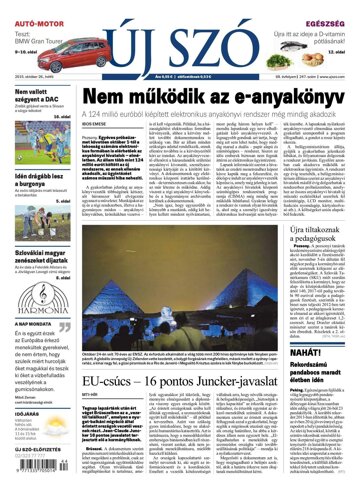 Obálka e-magazínu Új Szó 26.10.2015