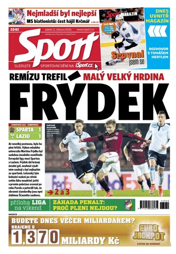 Obálka e-magazínu Sport 11.3.2016