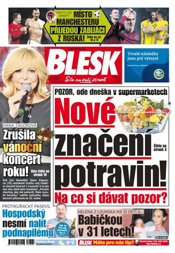 Obálka e-magazínu Blesk 13.12.2016