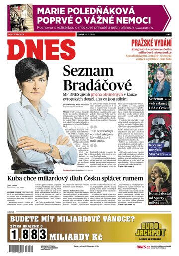 Obálka e-magazínu MF Dnes 15.12.2016