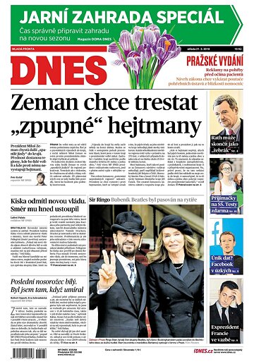 Obálka e-magazínu MF Dnes 21.3.2018