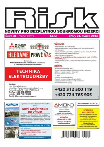 Obálka e-magazínu Risk 31/2018