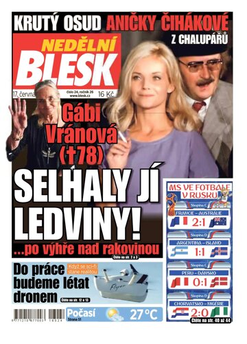Obálka e-magazínu Nedělní Blesk 17.6.2018