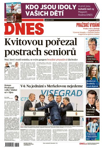 Obálka e-magazínu MF Dnes 22.6.2018