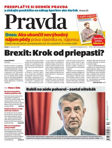 Obálka e-magazínu Pravda 12. 12. 2018