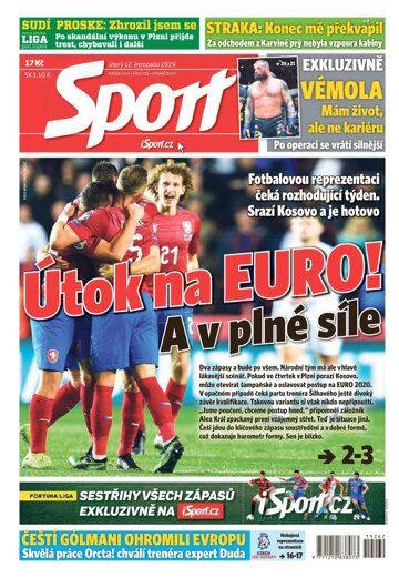 Obálka e-magazínu Sport 12.11.2019