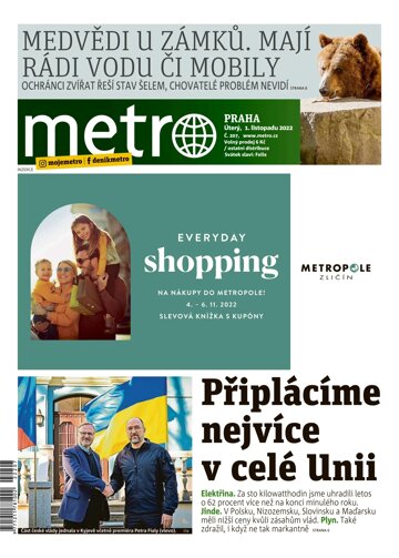 Obálka e-magazínu deník METRO 1.11.2022