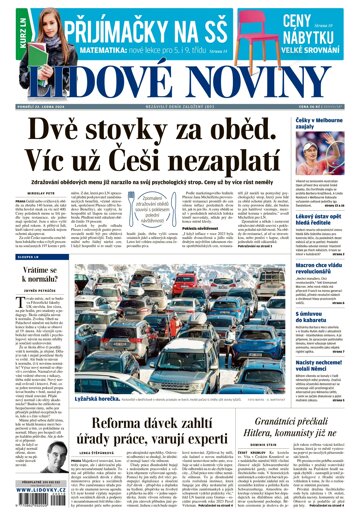 Obálka e-magazínu Lidové noviny 22.1.2024