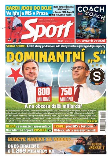 Obálka e-magazínu Sport 6.2.2024