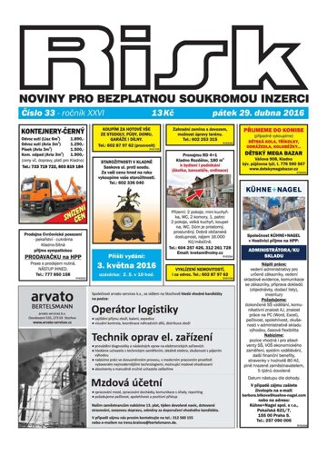 Obálka e-magazínu Risk 33/2016