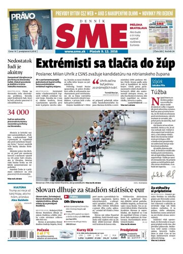 Obálka e-magazínu SME 9.12.2016