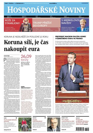 Obálka e-magazínu Hospodářské noviny 128 - 4.7.2017