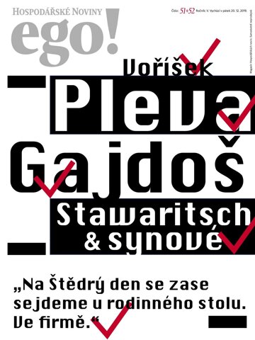Obálka e-magazínu Hospodářské noviny - příloha Ego! 247 - 20.12.019 Ego!