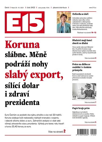 Obálka e-magazínu E15 29.10.2021