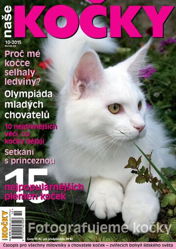 Obálka e-magazínu Naše kočky 10/2015
