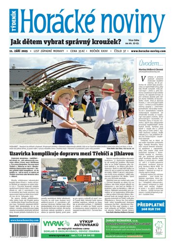 Obálka e-magazínu Horácké Noviny 37/2025
