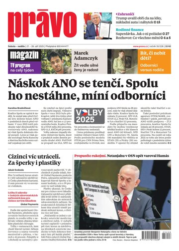 Obálka e-magazínu Deník Právo 27.9.2025