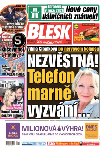 Obálka e-magazínu Blesk 6.11.2025