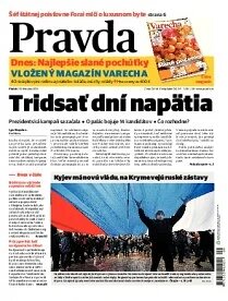 Obálka e-magazínu Pravda 28. 2. 2014