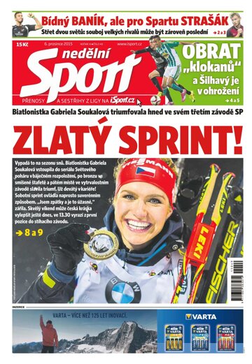 Obálka e-magazínu Nedělní Sport 6.12.2015